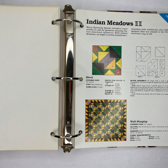 Vintage 1991 Georgia Bonesteels Spinning Spools Binder Pattern Club For Quilters - Picture 10 of 15